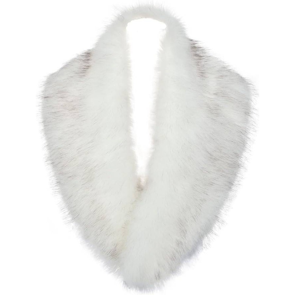MSRP $26 LA CARRIE Women's Faux Fur Collar Scarf Wrap Shawl Cold Winter Warmer